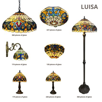 Brilagi - витражная настольная лампа в стиле Тиффани LUISA 1xE14/40W/230V