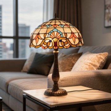 Brilagi - витражная настольная лампа в стиле Тиффани MIRABELLA 2xE27/60W/230V