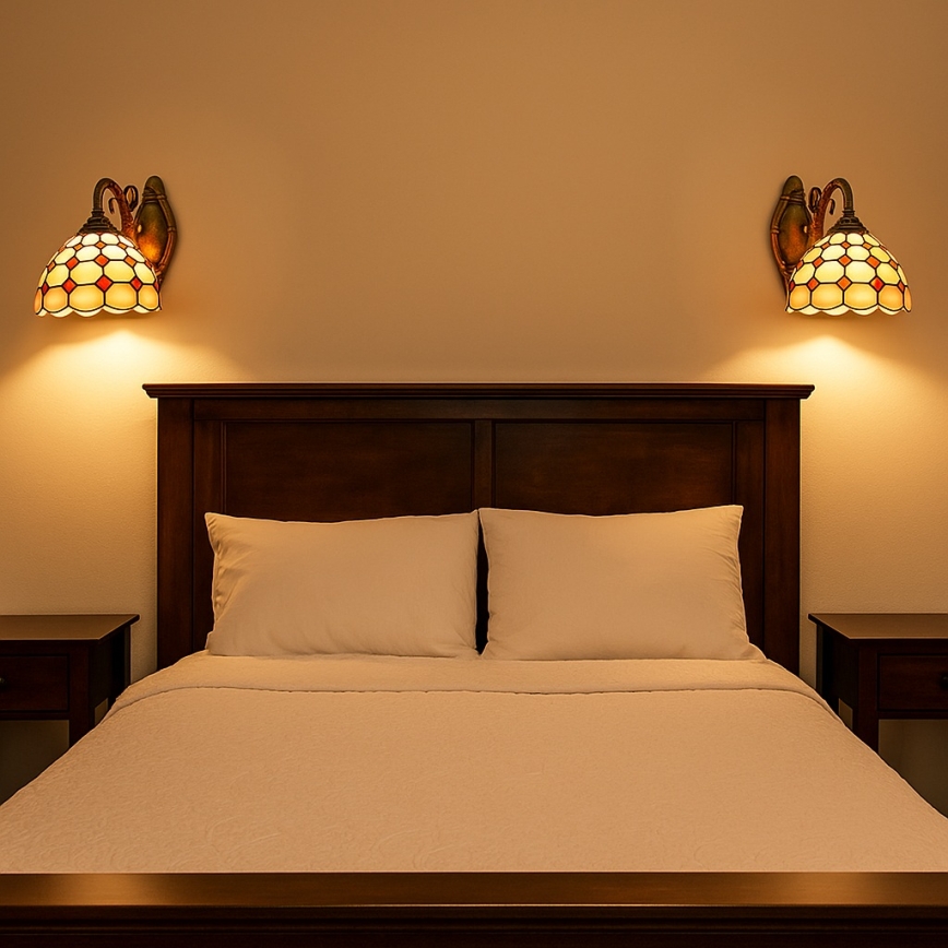 Brilagi - витражный настенный светильник DORAN в стиле Тиффани 1xE27/40W/230V