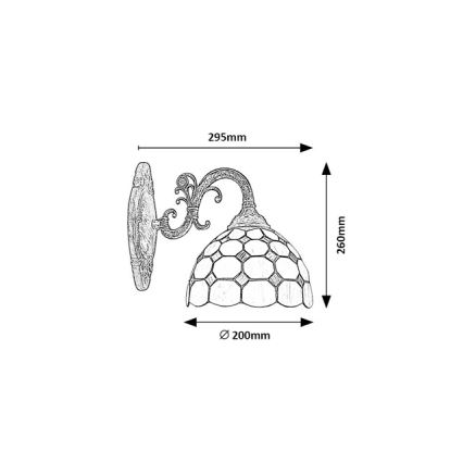 Brilagi - витражный настенный светильник DORAN в стиле Тиффани 1xE27/40W/230V