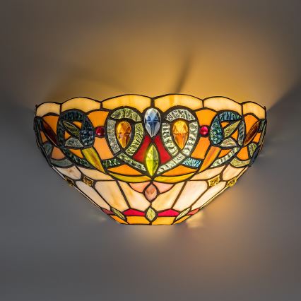 Brilagi - витражный настенный светильник LUISA Tiffany 1xE27/40W/230V