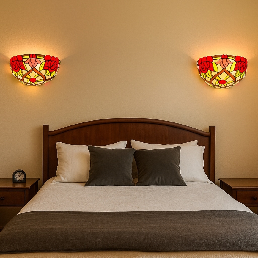 Brilagi - витражный настенный светильник Tiffany GARLAN 1xE14/40W/230V