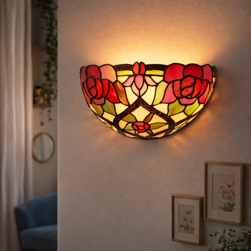 Brilagi - витражный настенный светильник Tiffany GARLAN 1xE14/40W/230V