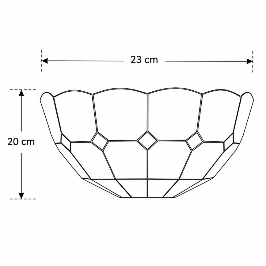 Brilagi - Витражный настенный светильник в стиле Тиффани SIENNA 1xE14/40W/230V