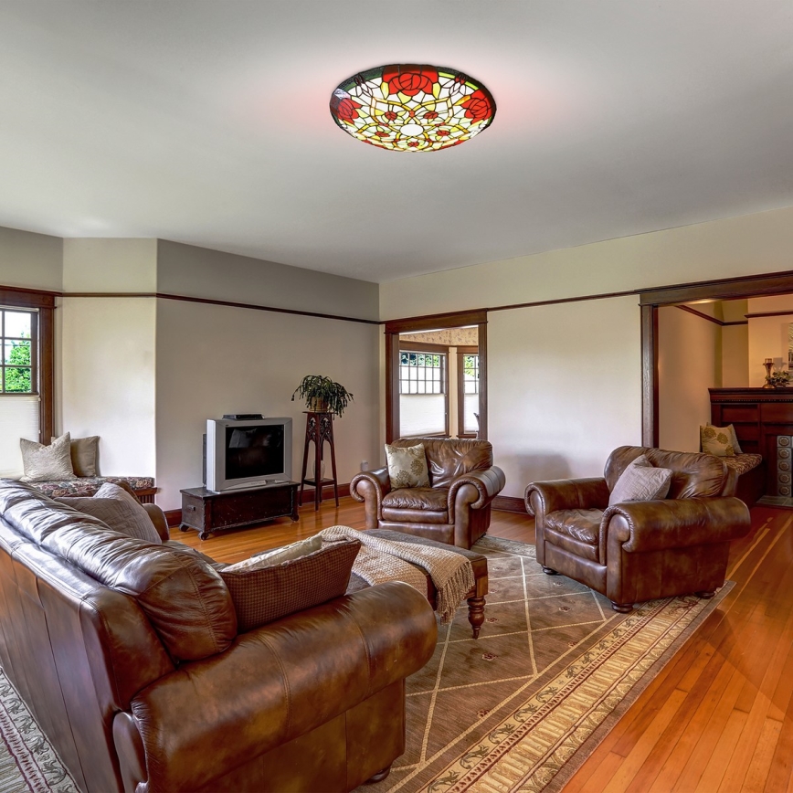 Brilagi - витражный потолочный светильник Tiffany GARLAN 2xE27/60W/230V