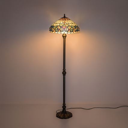 Brilagi - Витражный торшер LUISA в стиле Тиффани 2xE27/60W/230V