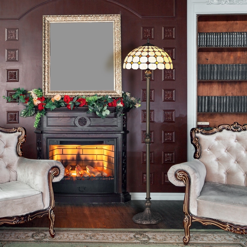 Brilagi - Витражный торшер Tiffany DORAN 2xE27/60W/230V