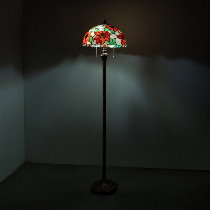 Brilagi - Витражный торшер Tiffany SUNFLOWER 2xE27/60W/230V