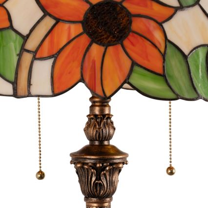 Brilagi - Витражный торшер Tiffany SUNFLOWER 2xE27/60W/230V