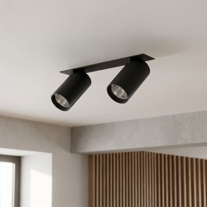 Brilagi - Встраиваемый потолочный светильник SELE 2xGU10/30W/230V чёрный