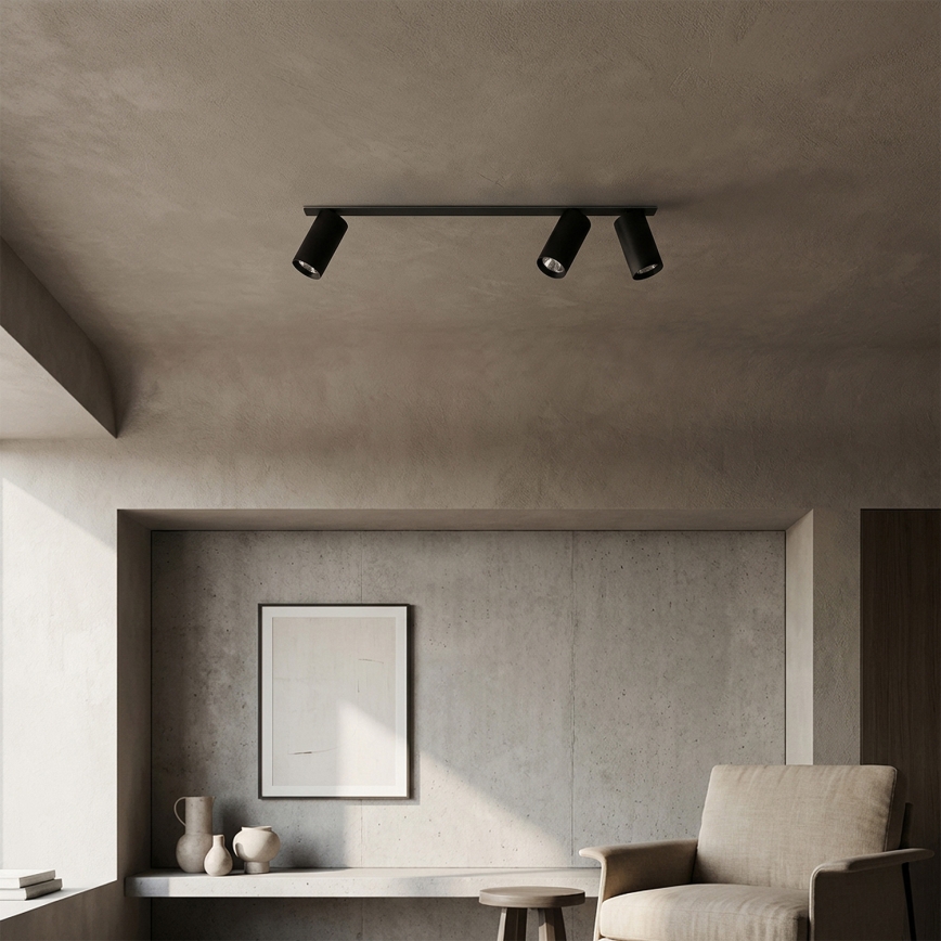 Brilagi - Встраиваемый потолочный светильник SELE 3xGU10/30W/230V čёрный