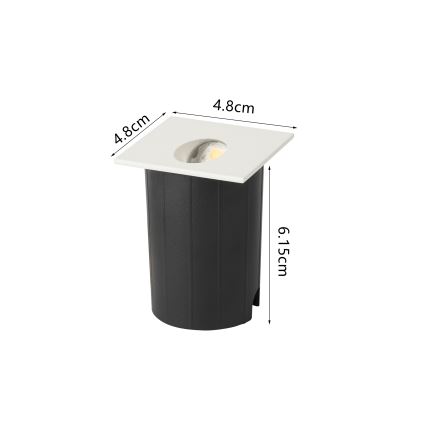 Brilagi - Встраиваемый уличный светильник STAIRDOT LED/2W/230V белый IP65 квадратный