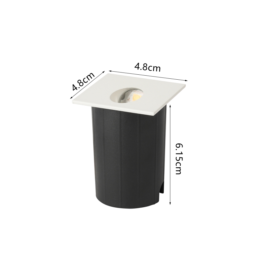 Brilagi - Встраиваемый уличный светильник STAIRDOT LED/2W/230V белый IP65 квадратный