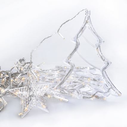 Brilagi - Вулична різдвяна LED гірлянда-штора 138xLED/8 функцій 5м IP44 теплий білий