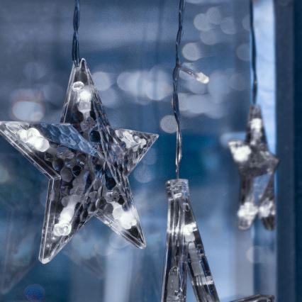 Brilagi - Вулична різдвяна LED гірлянда-штора 77xLED/3xAA/USB 1,8м IP44 холодний білий