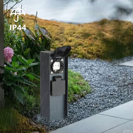 Brilagi - Вулична розеткова колона PILLAR 2Z SCHUKO 230V IP44 антрацит