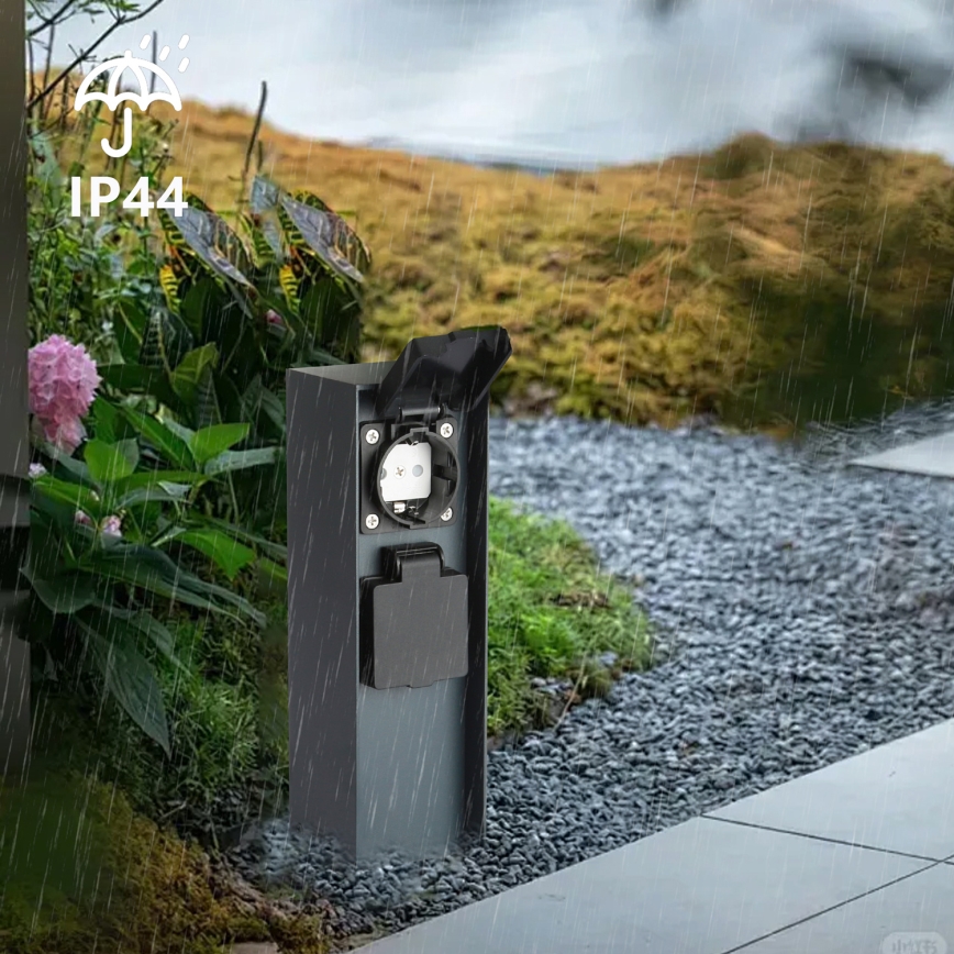 Brilagi - Вулична розеткова колона PILLAR 2Z SCHUKO 230V IP44 антрацит