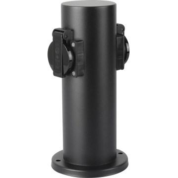 Brilagi - Вулична розеткова колона PILLAR 2Z SCHUKO 230V IP44 чорний