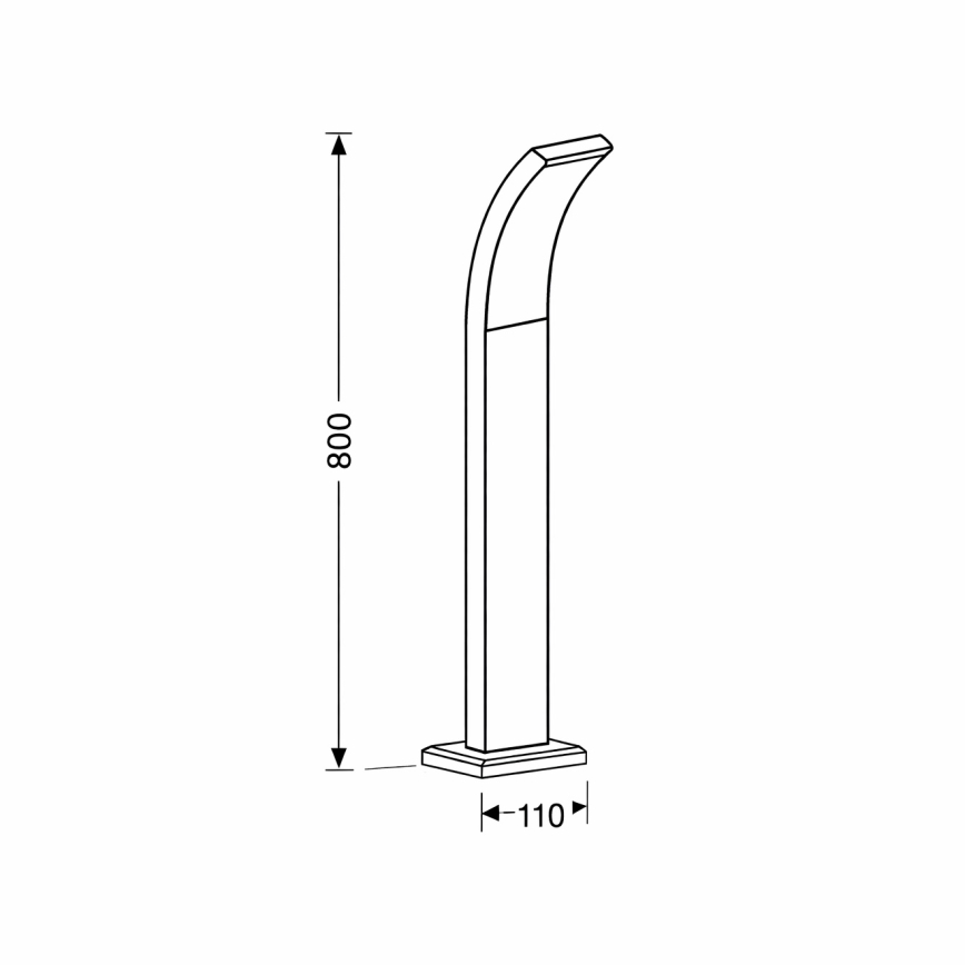 Brilagi - Вулична світлодіодна лампа ARCELO LED/9W/230V 50 см IP44