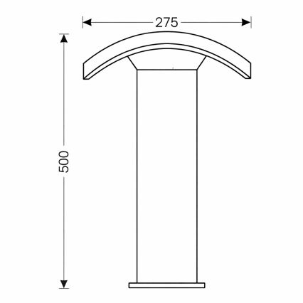 Brilagi - Вулична світлодіодна лампа ARCELO LED/9W/230V 50 см IP54