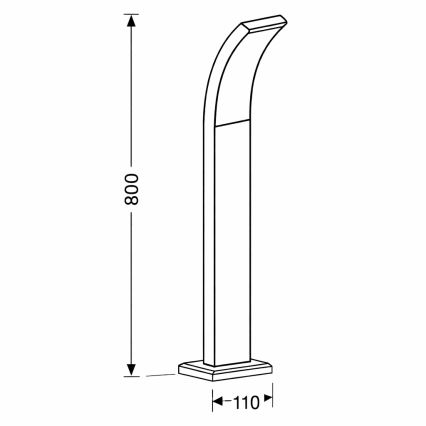 Brilagi - Вулична світлодіодна лампа ARCELO LED/9W/230V 80 cm IP44