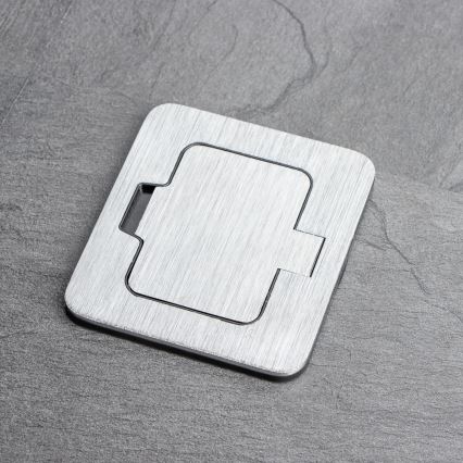 Brilagi - Вулична вбудована підлогова розетка IP55 матовий хром прямокутний