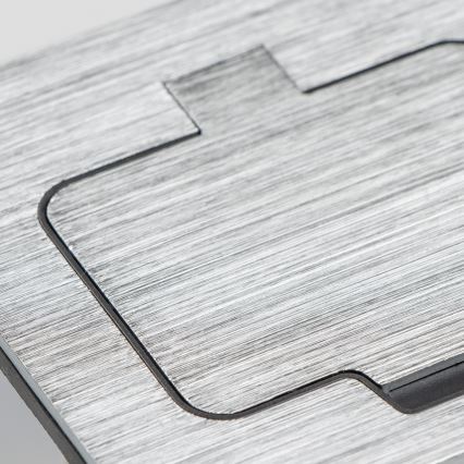 Brilagi - Вулична вбудована підлогова розетка IP55 матовий хром прямокутний