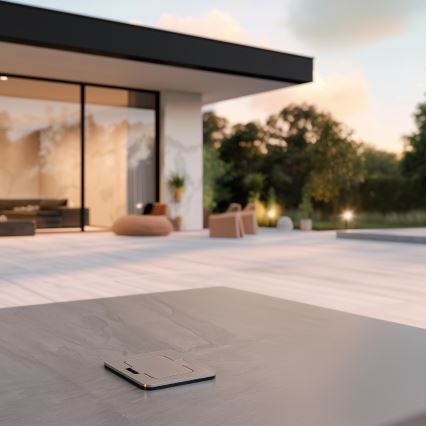 Brilagi - Вулична вбудована підлогова розетка IP55 матовий хром прямокутний