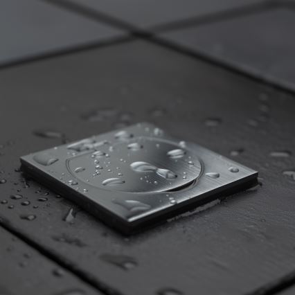 Brilagi - Вулична вбудована підлогова розетка IP55 матовий хром квадратна