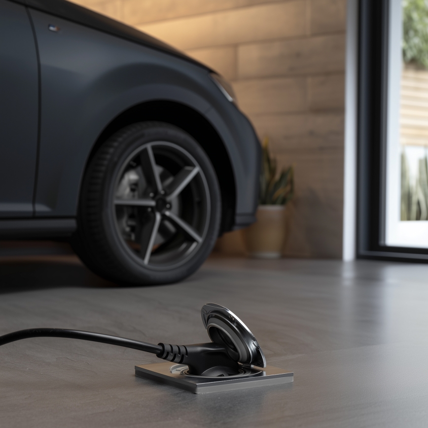 Brilagi - Вулична вбудована підлогова розетка IP55 матовий хром квадратна