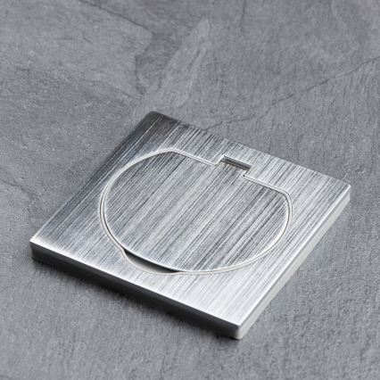 Brilagi - Вулична вбудована підлогова розетка IP55 матовий хром квадратна