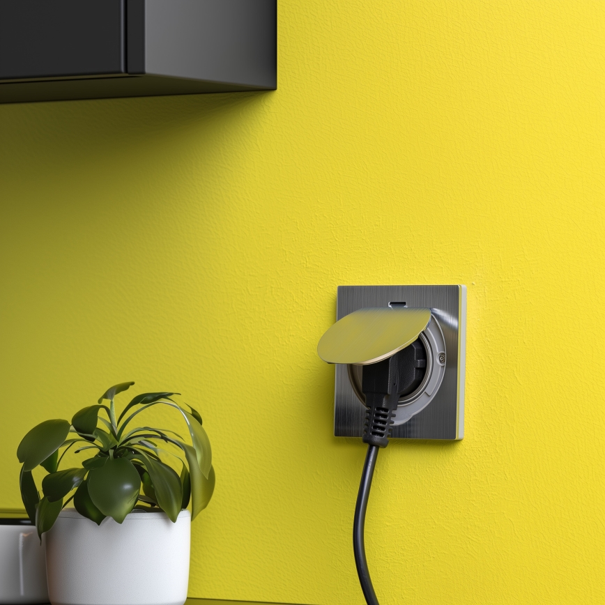 Brilagi - Вулична вбудована підлогова розетка IP55 матовий хром квадратна