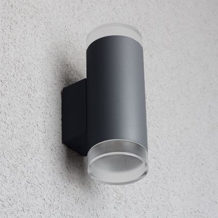 Brilagi - Вуличний настінний світильник MATERA 2xGU10/30W/230V антрацит IP54