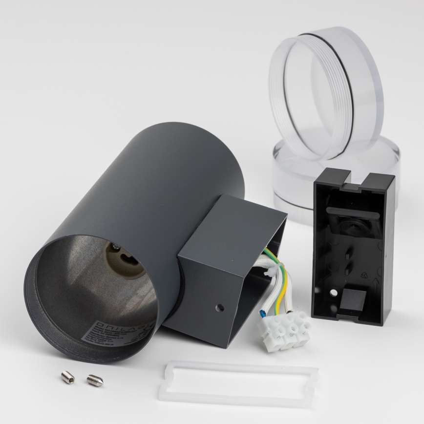 Brilagi - Вуличний настінний світильник MATERA 2xGU10/30W/230V антрацит IP54