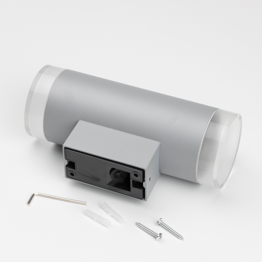 Brilagi - Вуличний настінний світильник MATERA 2xGU10/30W/230V сірий IP54