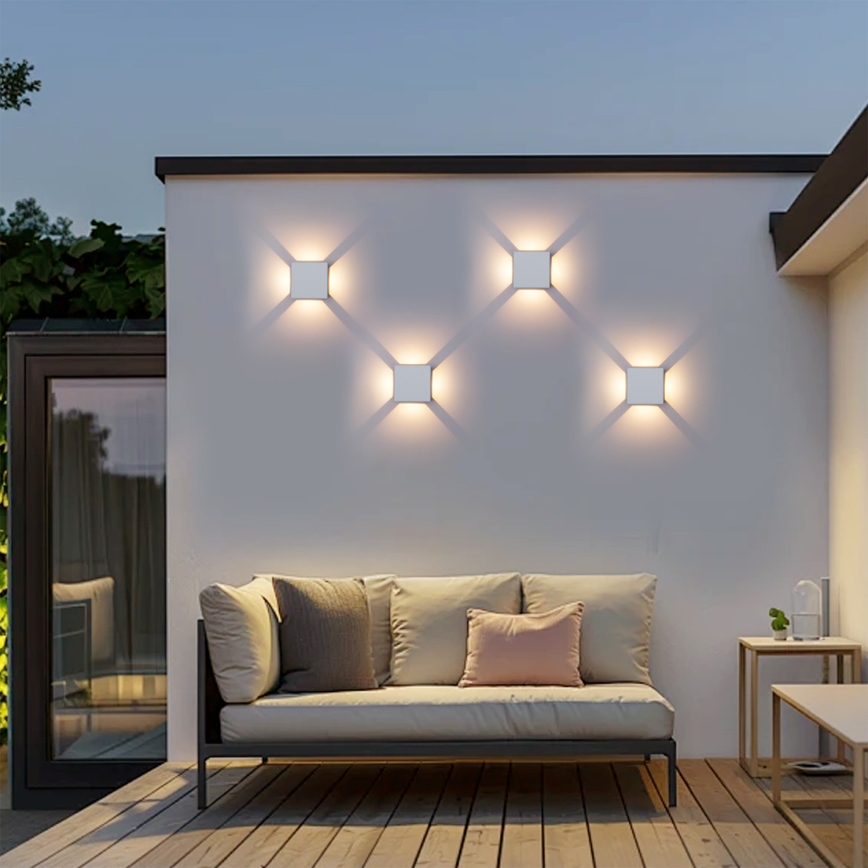 Brilagi - вуличний настінний світильник QUADRAY LED/6W/230V білий IP54