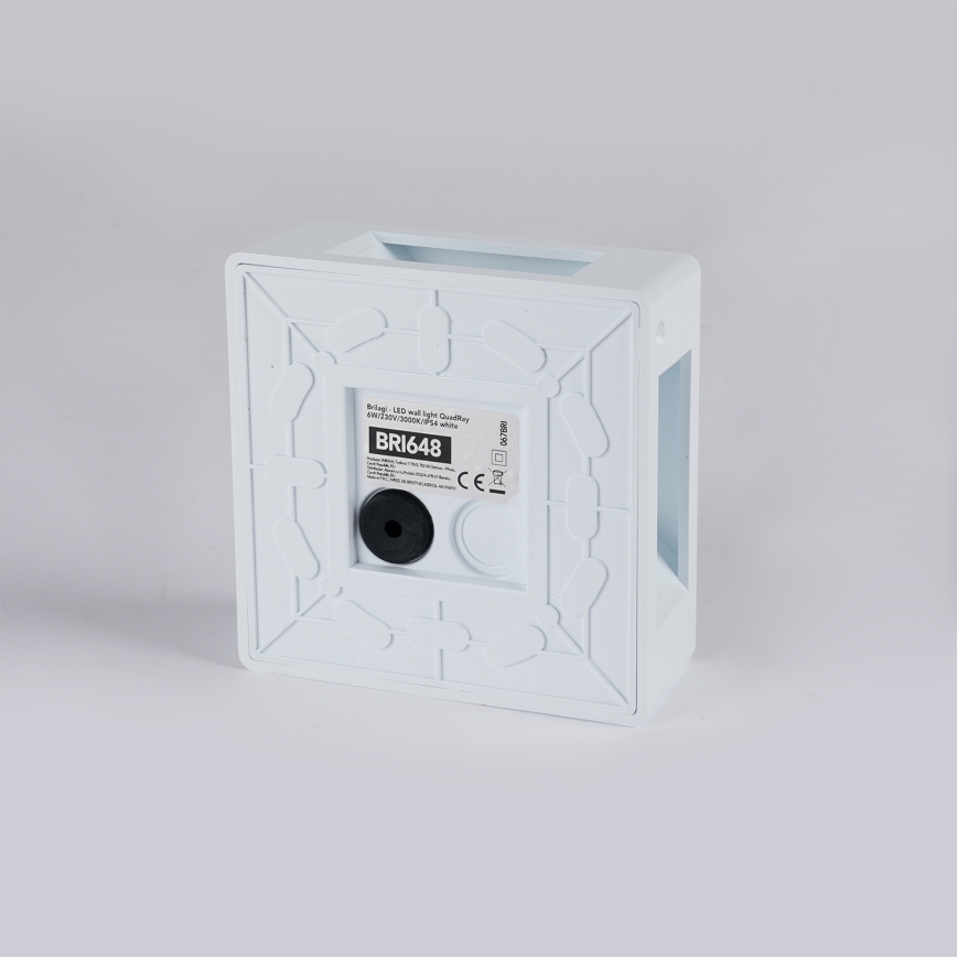 Brilagi - вуличний настінний світильник QUADRAY LED/6W/230V білий IP54