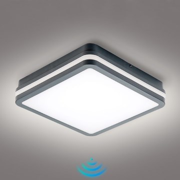 Brilagi - Вуличний світильник LED з датчиком руху BENE LED/24W/230V 26x26 см антрацит IP54
