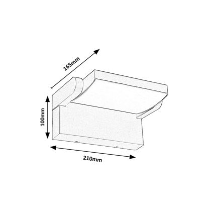 Brilagi - Вуличний світлодіодний настінний світильник ANKLE LED/18W/230V 3000K IP65 антрацит