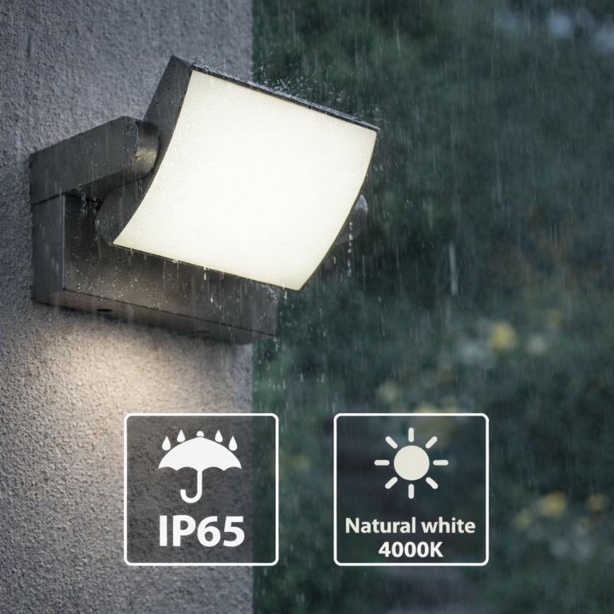 Brilagi - Вуличний світлодіодний настінний світильник ANKLE LED/18W/230V 4000K IP65 антрацит