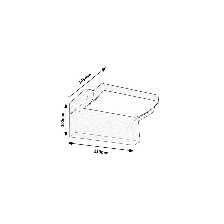 Brilagi - Вуличний світлодіодний настінний світильник ANKLE LED/18W/230V 4000K IP65 антрацит