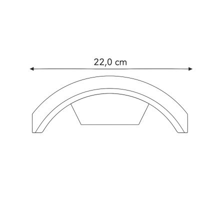 Brilagi - Вуличний світлодіодний настінний світильник ARCELO LED/8W/230V IP54