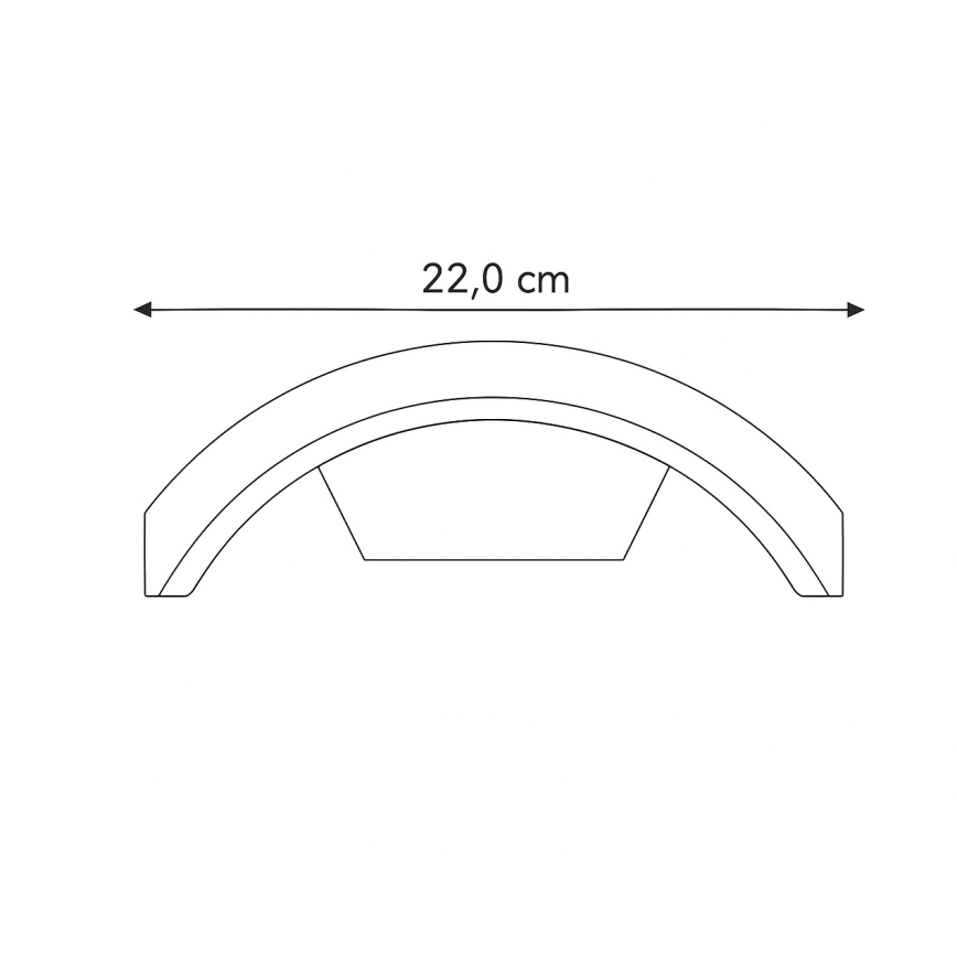 Brilagi - Вуличний світлодіодний настінний світильник ARCELO LED/8W/230V IP54