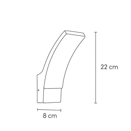 Brilagi - Вуличний світлодіодний настінний світильник ARCELO LED/9W/230V IP44