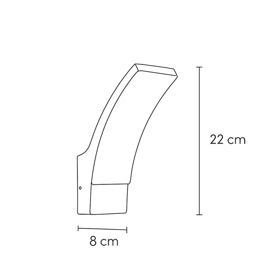 Brilagi - Вуличний світлодіодний настінний світильник ARCELO LED/9W/230V IP44