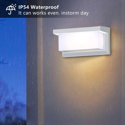 Brilagi - Вуличний світлодіодний настінний світильник BRICKY LED/12W/230V білий IP54