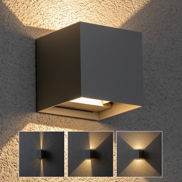 Brilagi - Вуличний світлодіодний настінний світильник CUBE LED/6W/230V антрацит IP54