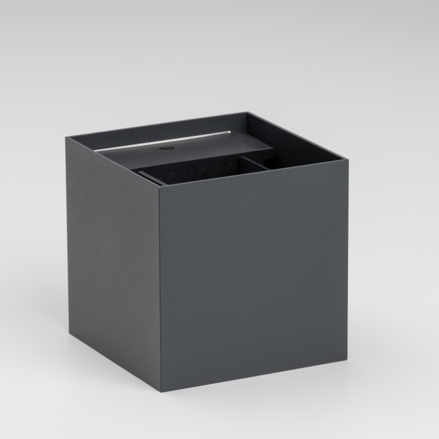 Brilagi - Вуличний світлодіодний настінний світильник CUBE LED/6W/230V антрацит IP54