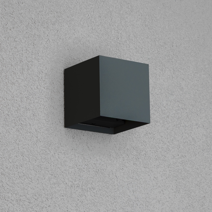Brilagi - Вуличний світлодіодний настінний світильник CUBE LED/6W/230V антрацит IP54
