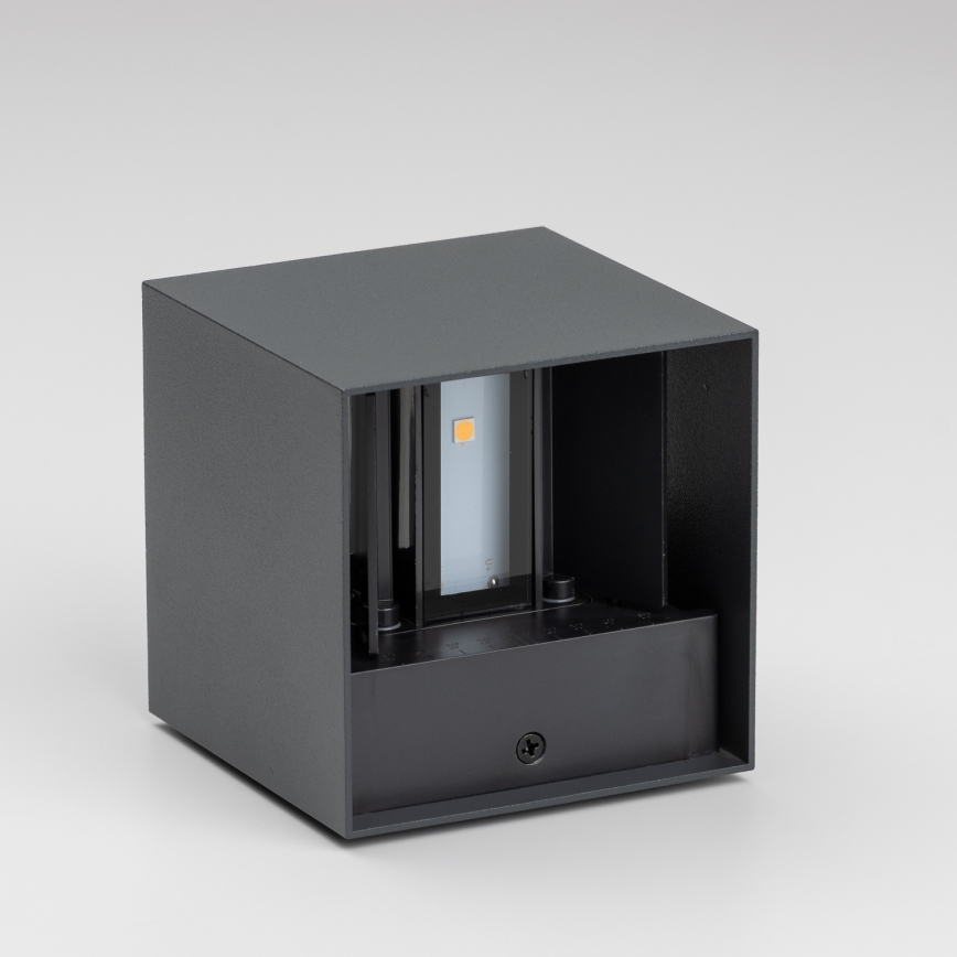 Brilagi - Вуличний світлодіодний настінний світильник CUBE LED/6W/230V антрацит IP54